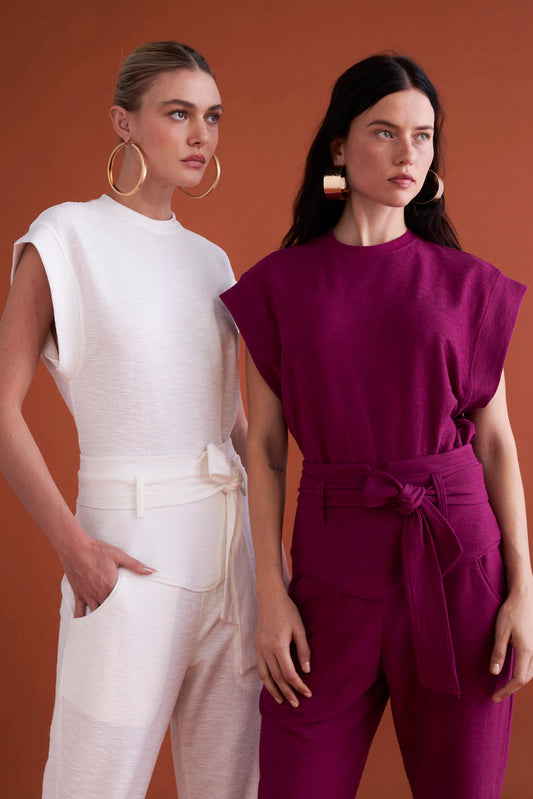 CONJUNTO BLUSA E CALÇA PALA LARGA KRONNE