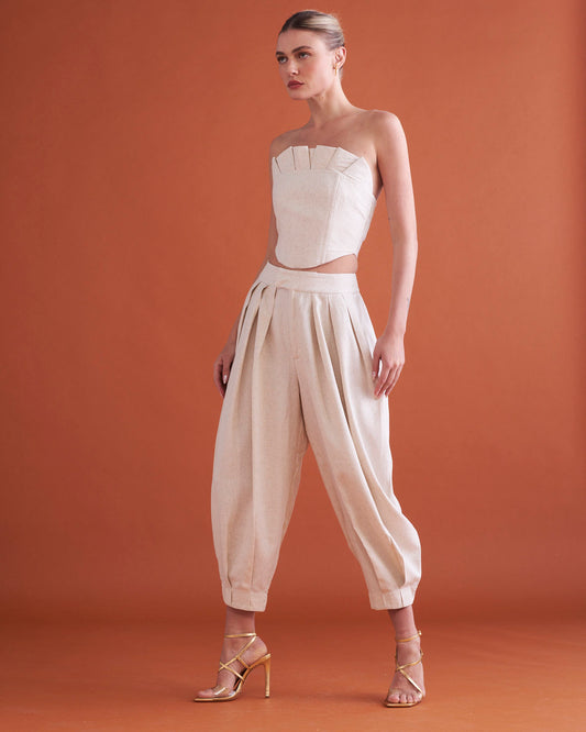 Corset Estruturado com Babado - Kronne