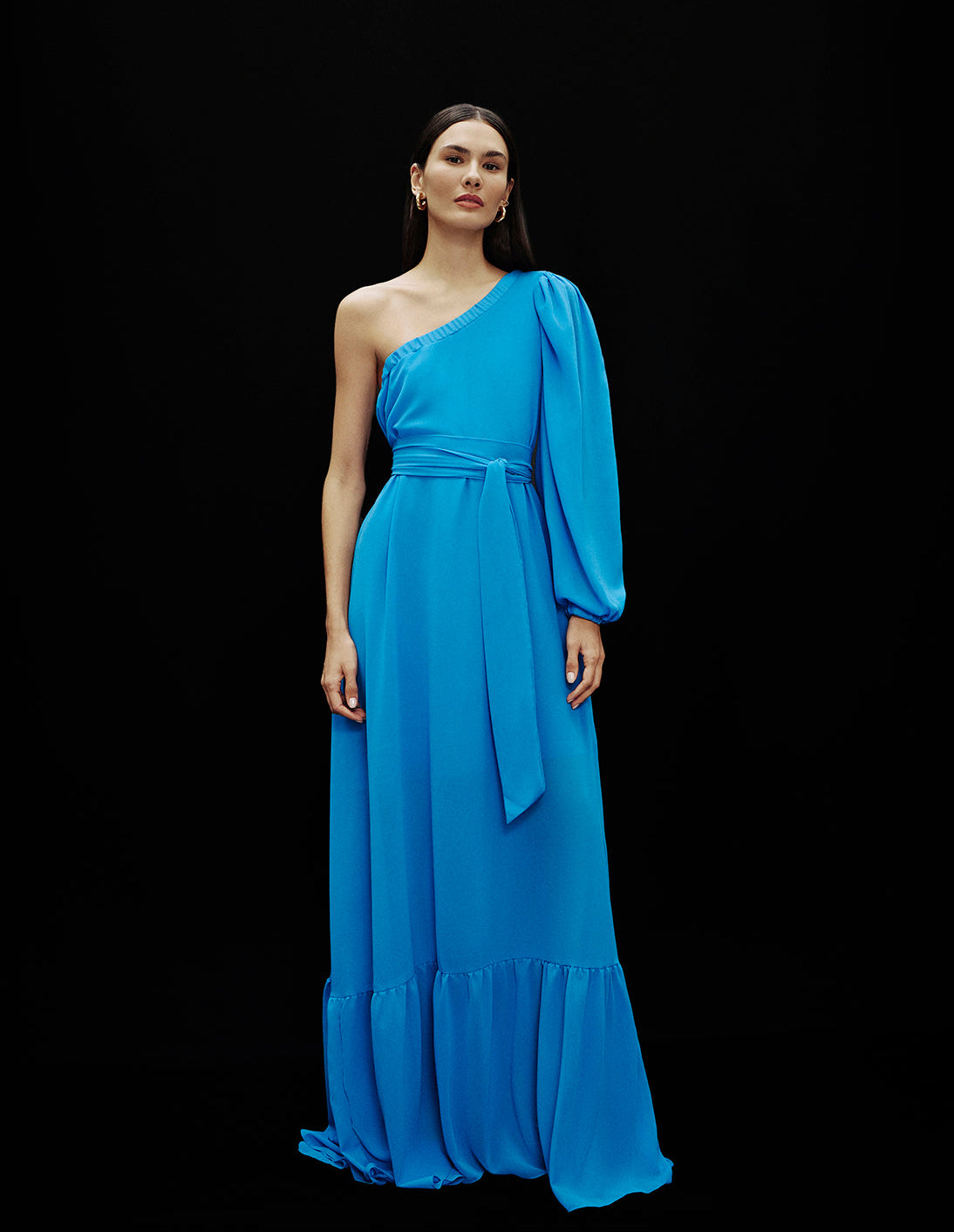 VESTIDO KRONNE FLUIDO OMBRO ÚNICO