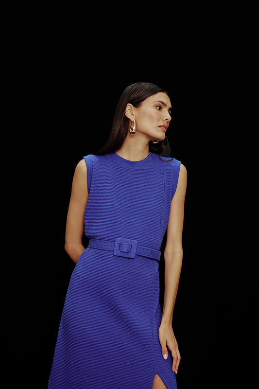 Vestido longo c/ fenda - Kronne