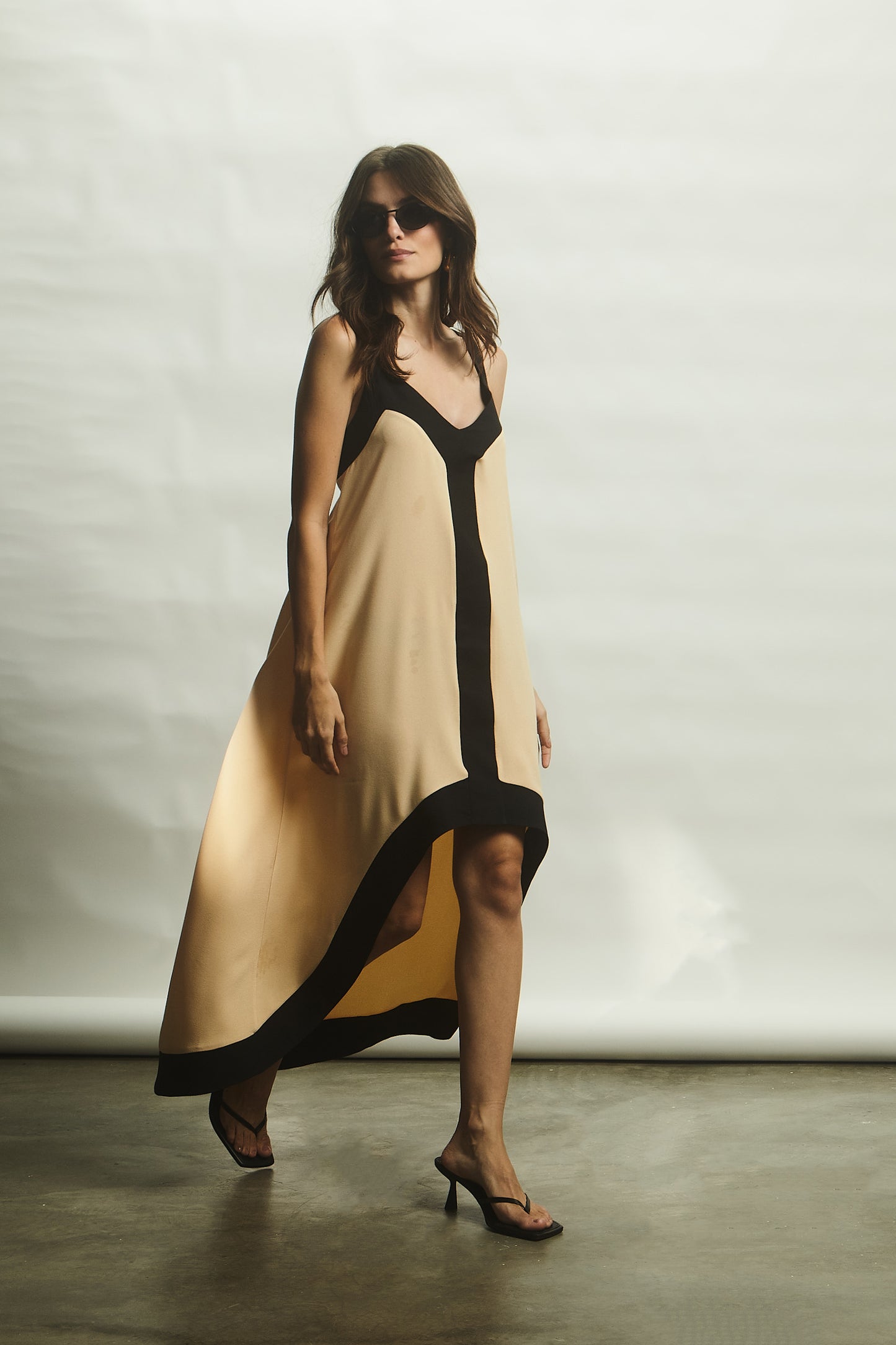 Vestido longo mullet - Kronne