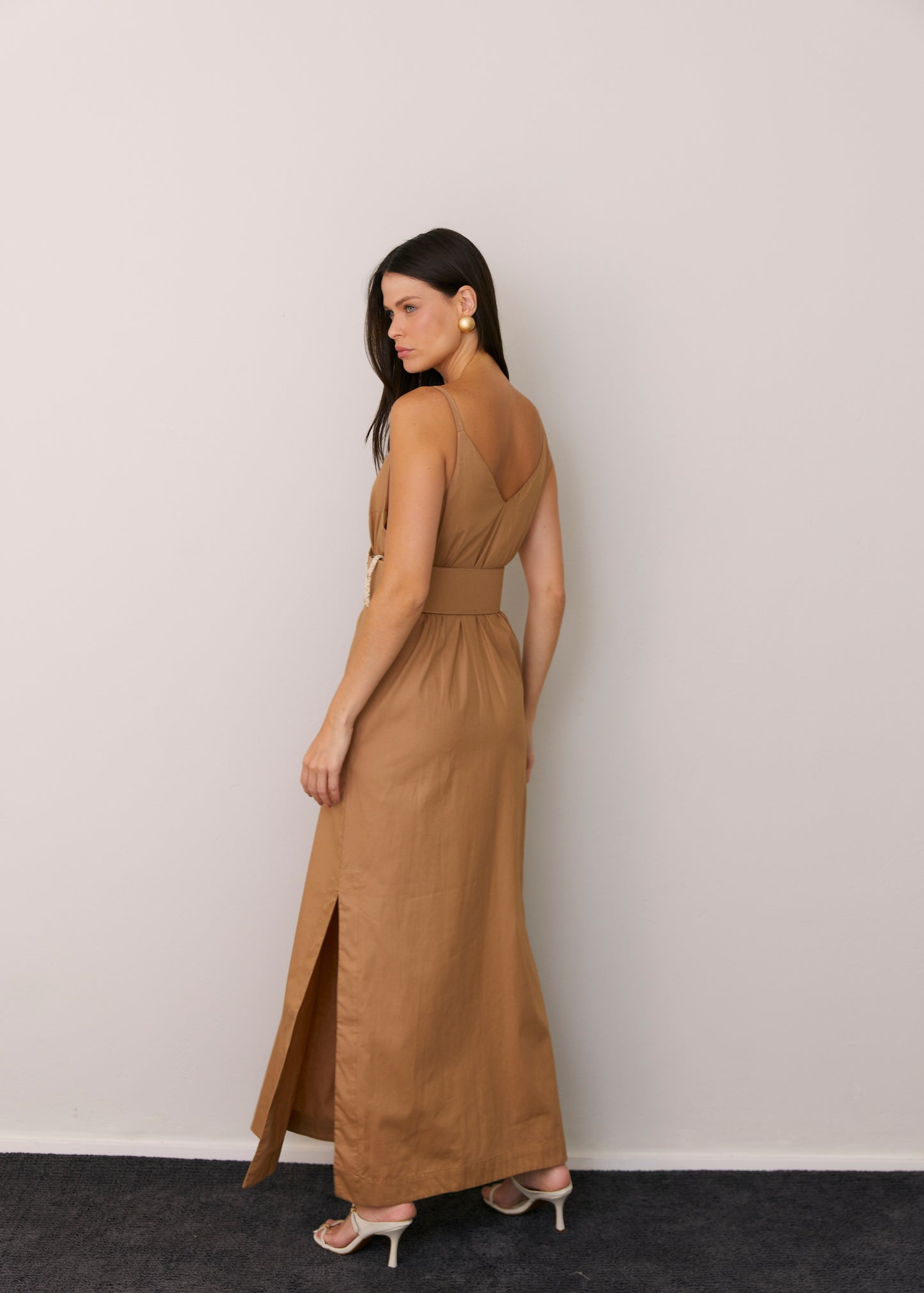 VESTIDO LONGO KRONNE DECOTE V