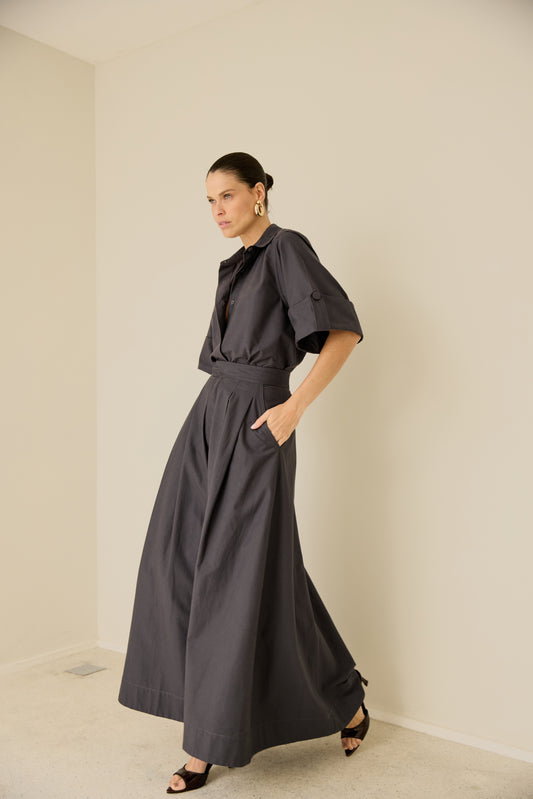 SAIA MIDI PESPONTADA KRONNE