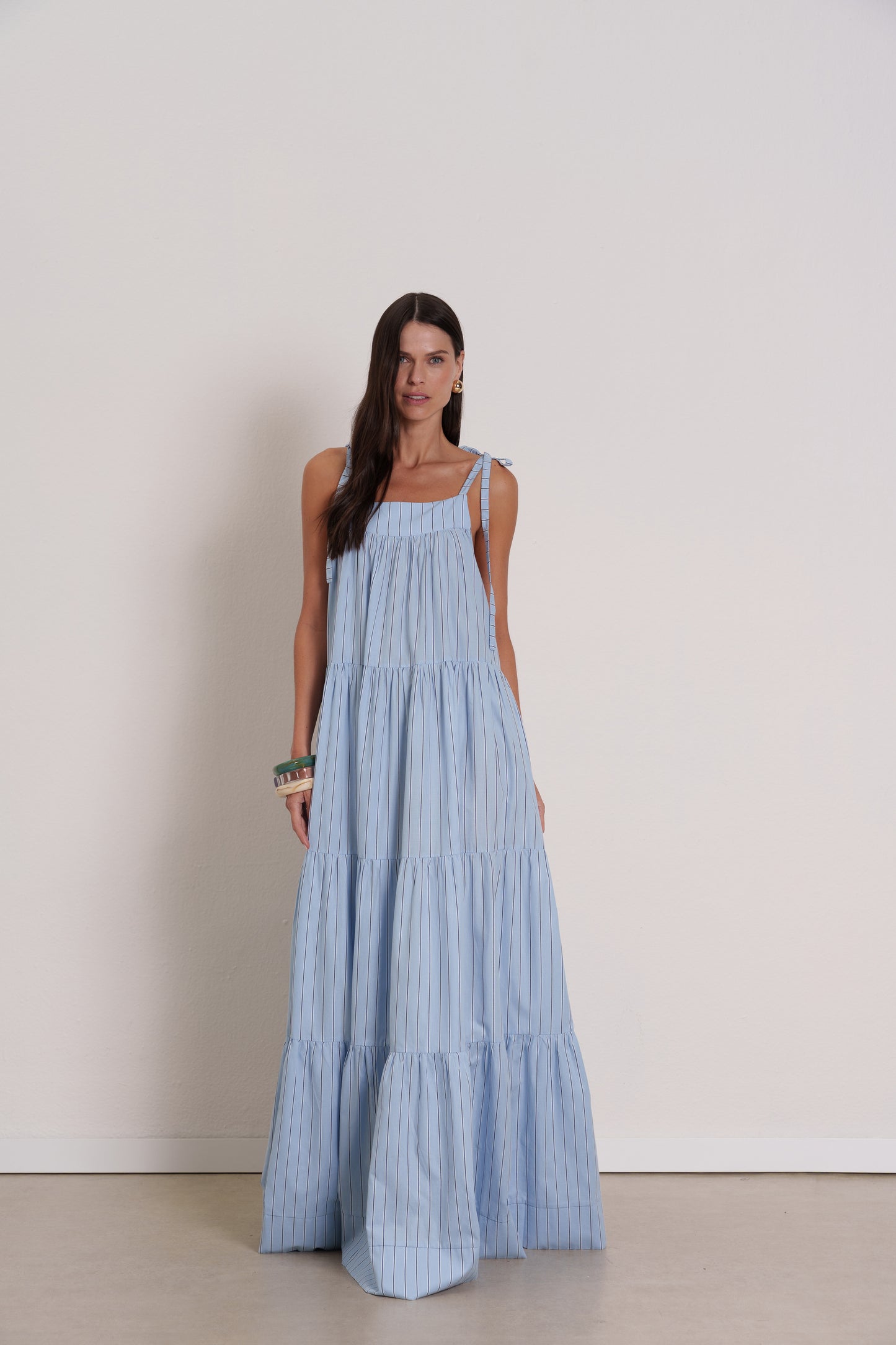 VESTIDO LONGO LISTRADO KRONNE