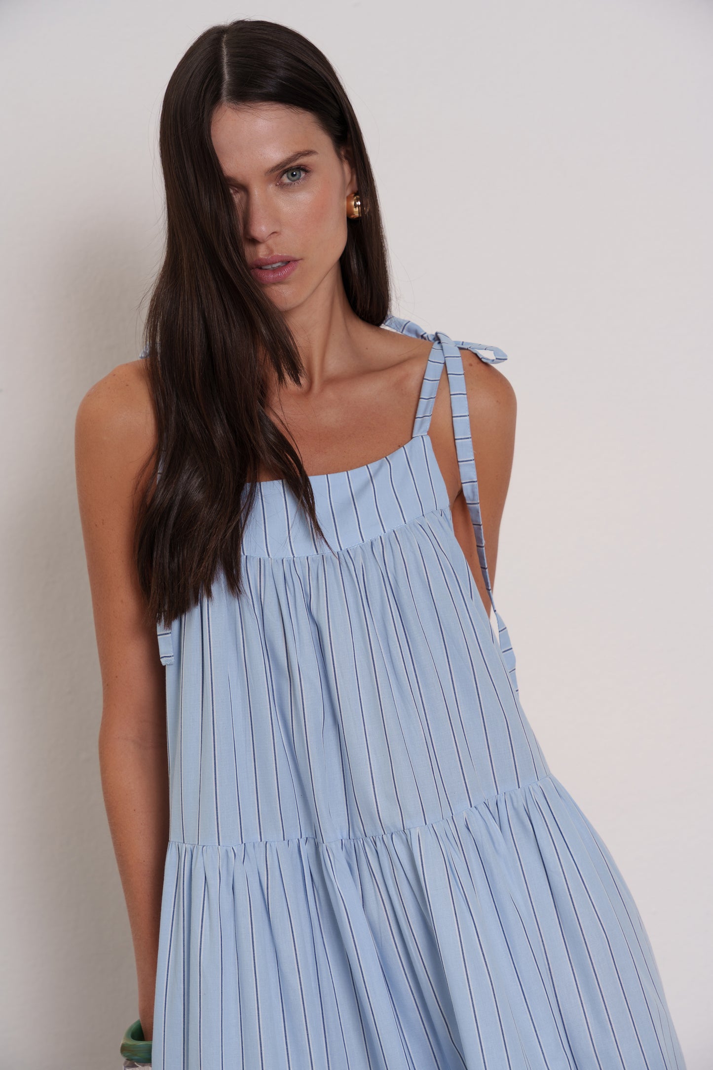 VESTIDO LONGO LISTRADO KRONNE