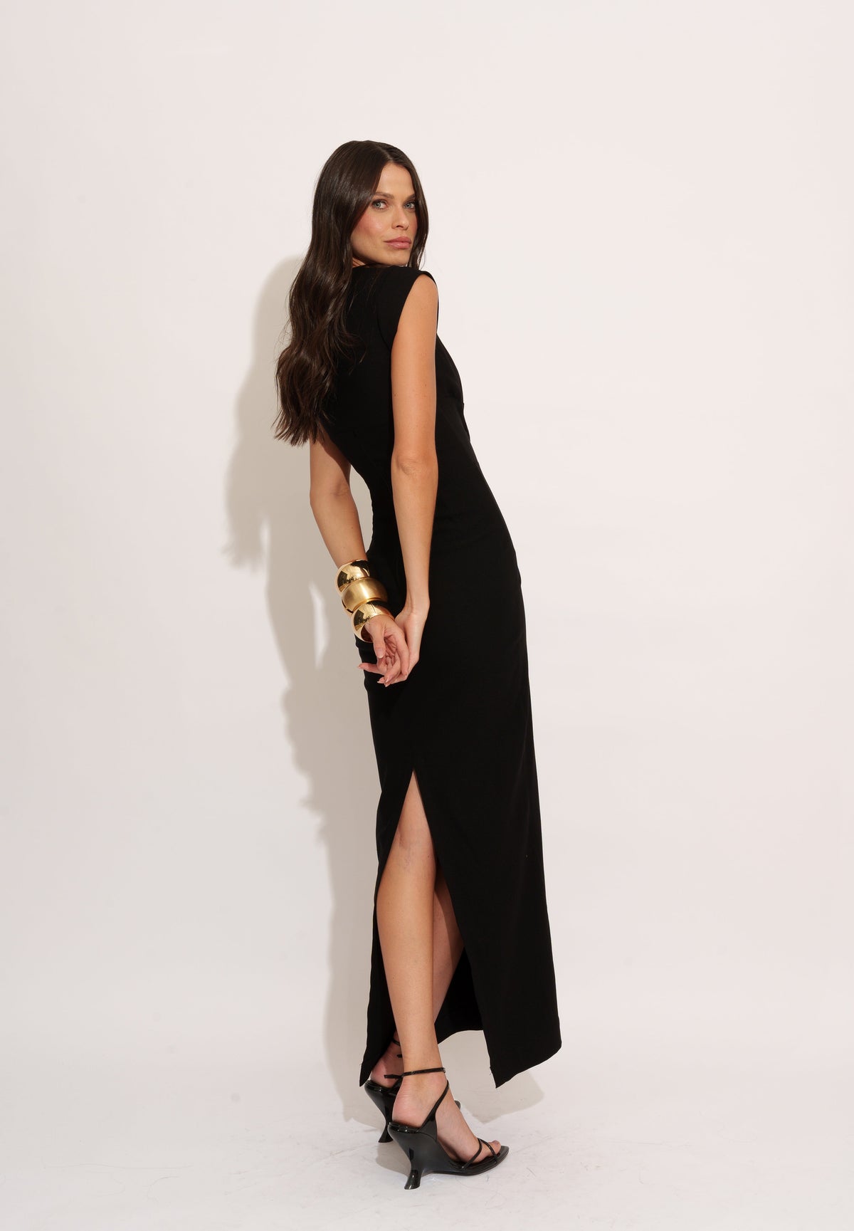 VESTIDO RECORTES CREPE KRONNE