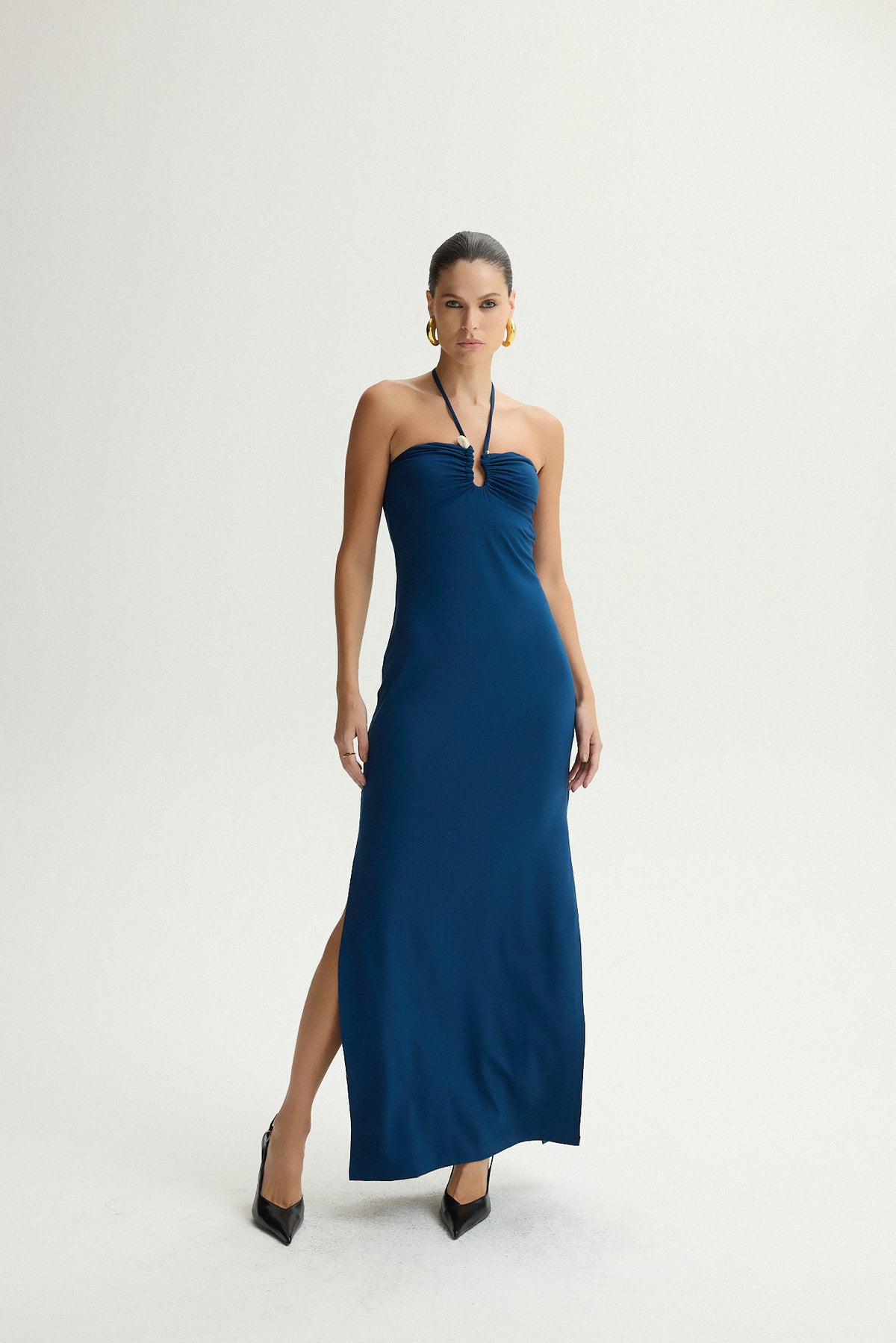 VESTIDO ALÇAS KRONNE FRENTE ÚNICA COM AVIAMENTO