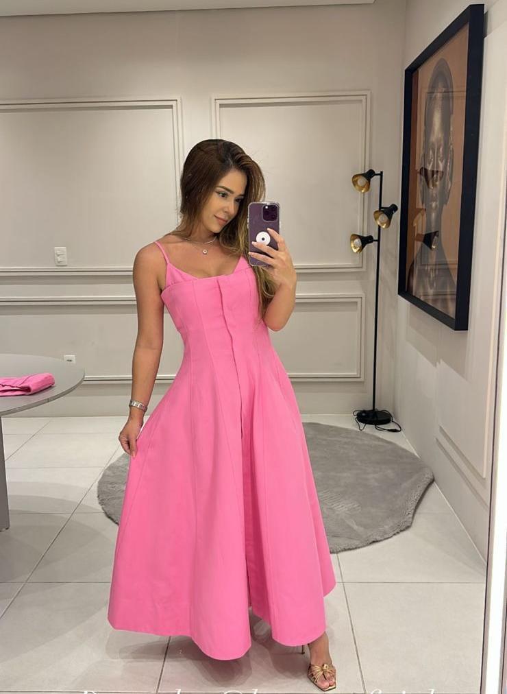 Vestido Longuete com Nesgas