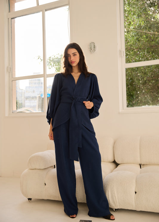 CONJUNTO KIMONO + CALÇA LINHO KRONNE