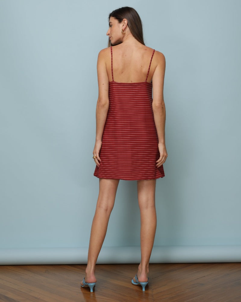 Vestido Curto Listrado - Kronne