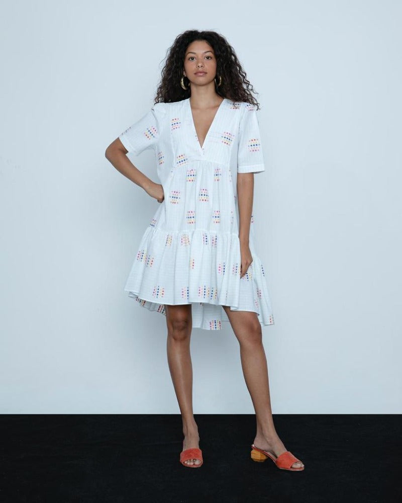 Short dress with cutouts