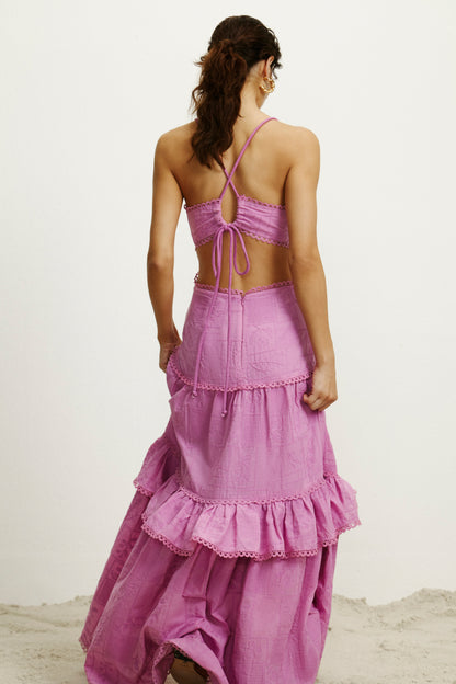 VESTIDO LONGO COM DETALHES KRONNE