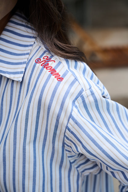 CAMISA MANGA LONGA COM BARRA BOLEADA