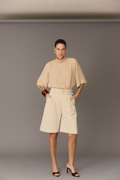 BLUSA GOLA ALTA TRANSPARÊNCIA KRONNE