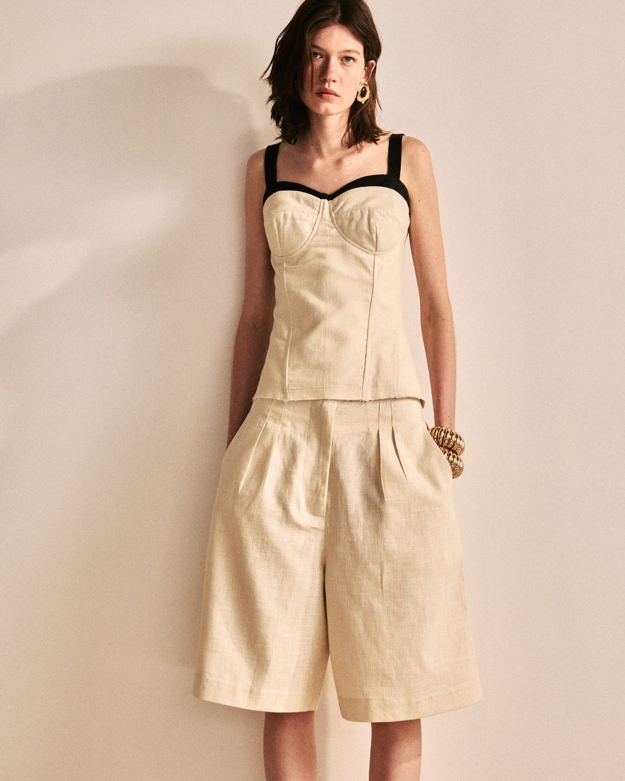 BLUSA CORSELET LINHO KRONNE