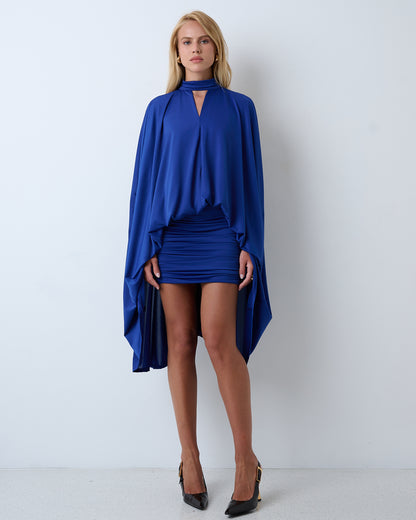 VESTIDO CURTO DRAPEADO KRONNE