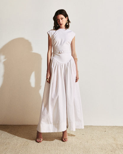 VESTIDO LONGO COM CINTO KRONNE