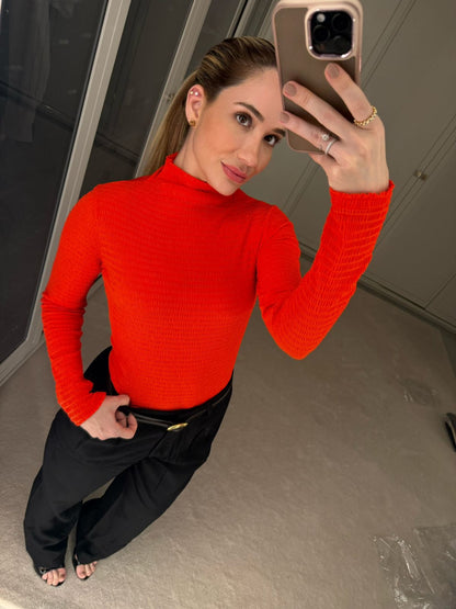 BLUSA MANGA LONGA COM TEXTURA KRONNE