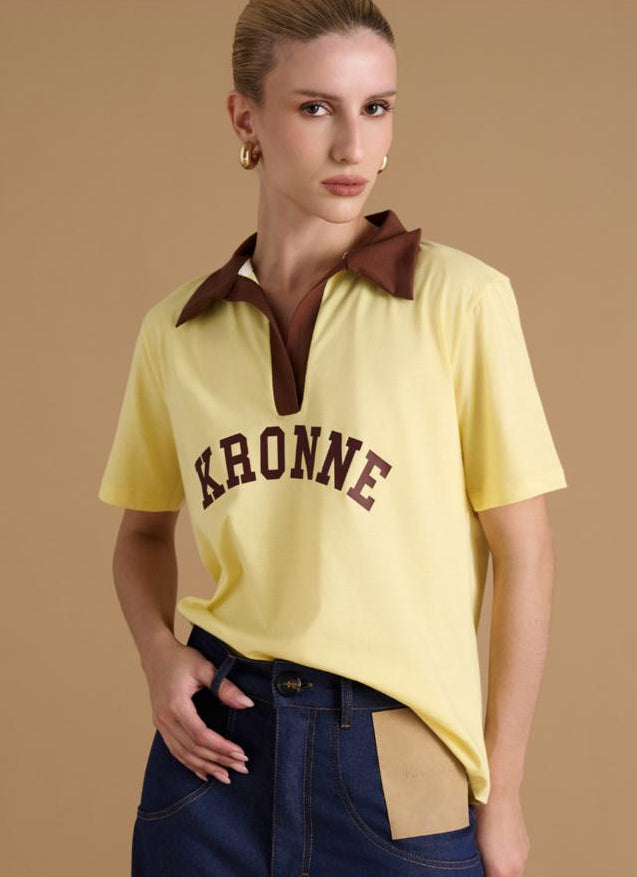 Polo Collar Blouse w/ Rug