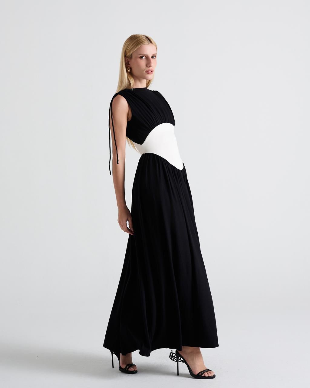 VESTIDO LONGO BICOLOR KRONNE