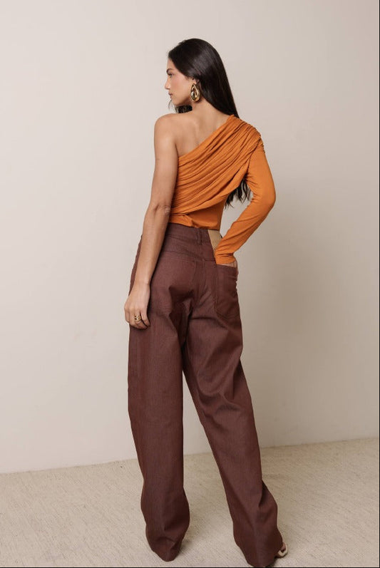 BODY OMBRO UNICO DRAPEADO