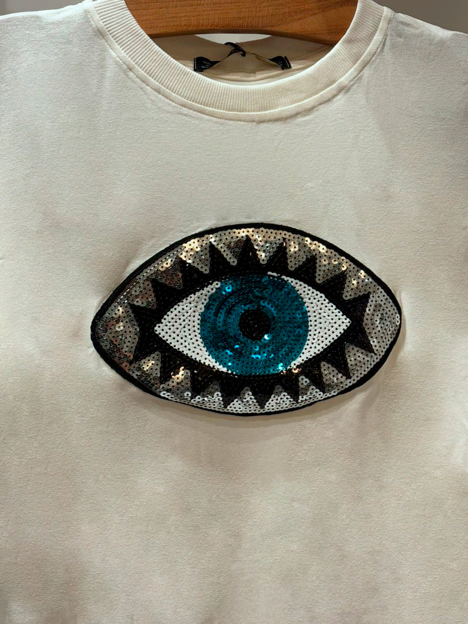 MAX T-SHIRT COM LANTEJOULA KRONNE