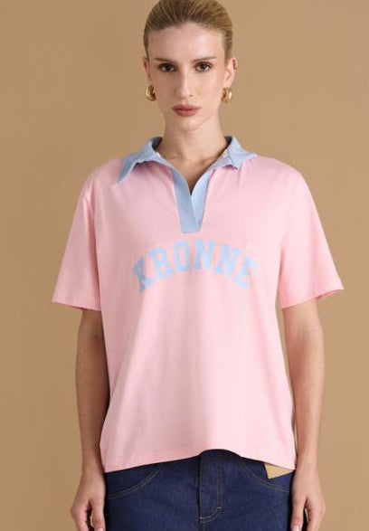 Polo Collar Blouse w/ Rug